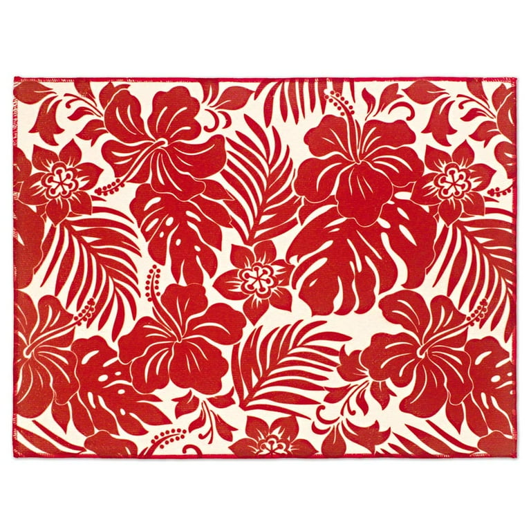 Floral dish drying mat top