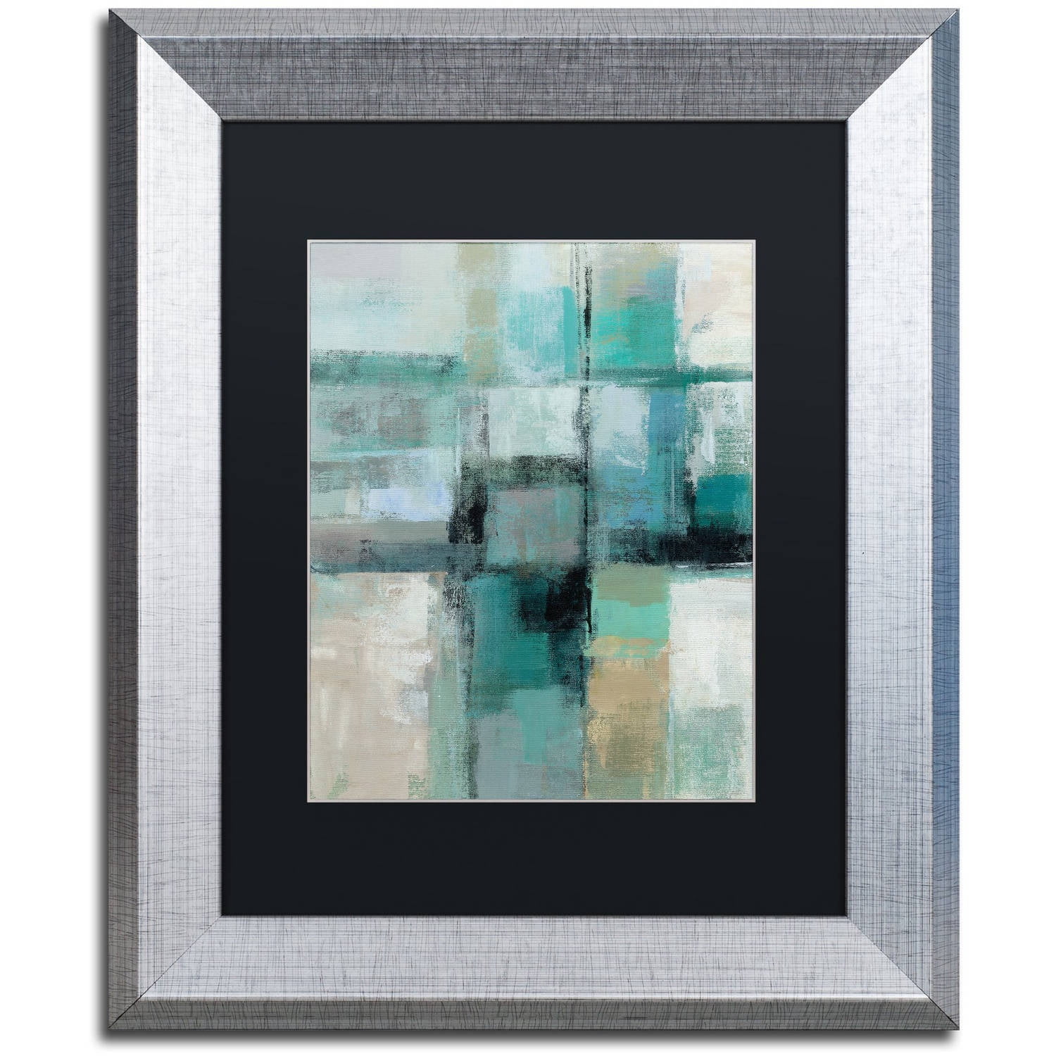 "Island Hues Crop I" Canvas Art by Silvia Vassileva Black Matte, Silver Frame