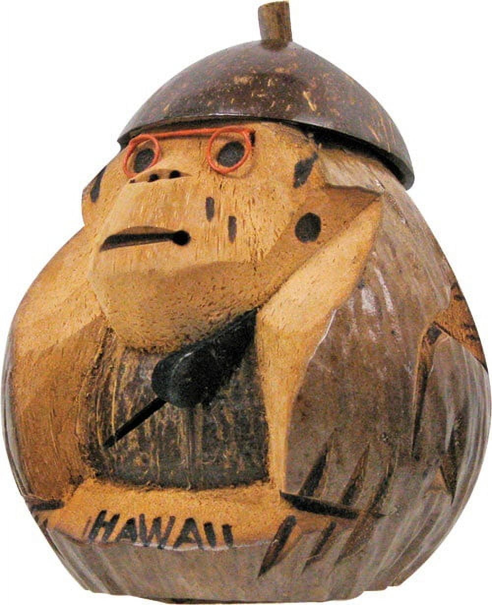 South Seas Native Treasures Real Coconut Monkey Money Bank