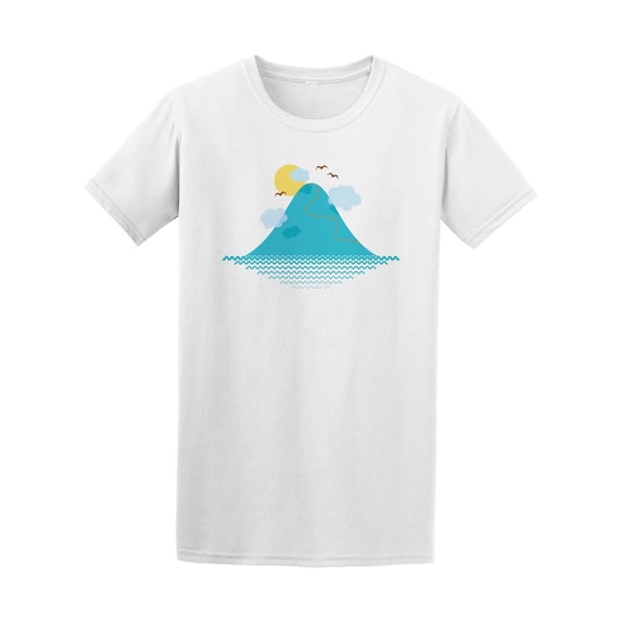 Island In The Sea Clouds Birds Sun Tee - Image by Shutterstock