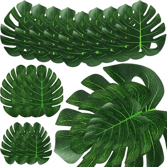 Island-Inspired Tropical Leaves, Artificial Tropical Leaf for Luxurious Beach Theme and Dynamic Safari Party (36PCS)