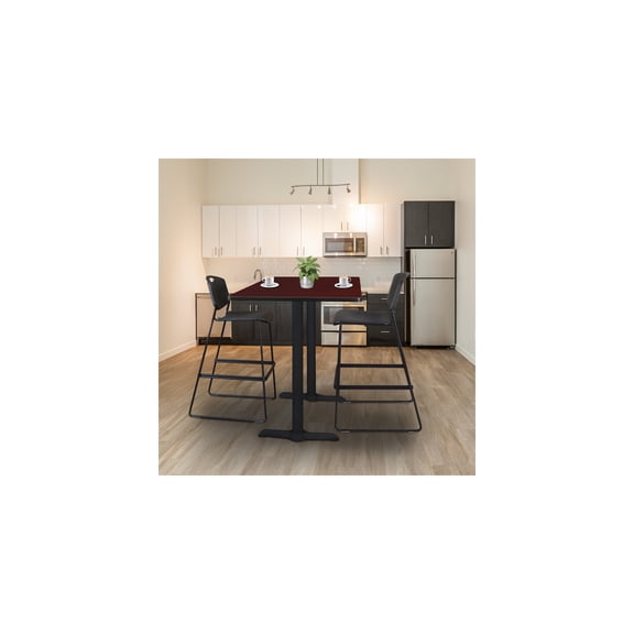 Island Interiors 24" Cafe Training Table in Mahogany designed for elegant and durable workspace or cafe style seating perfect for multiple uses