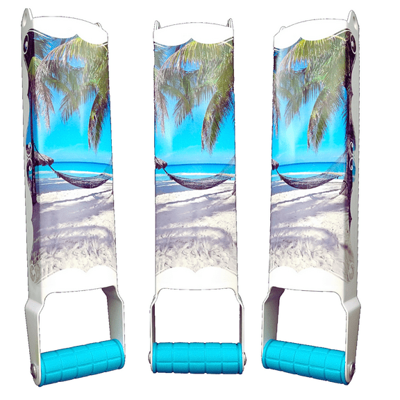 Island Life Custom Designed Beer Can Crusher - Tiki Bar - Man Cave - Garage - Beer - Gifts - Basement Bars