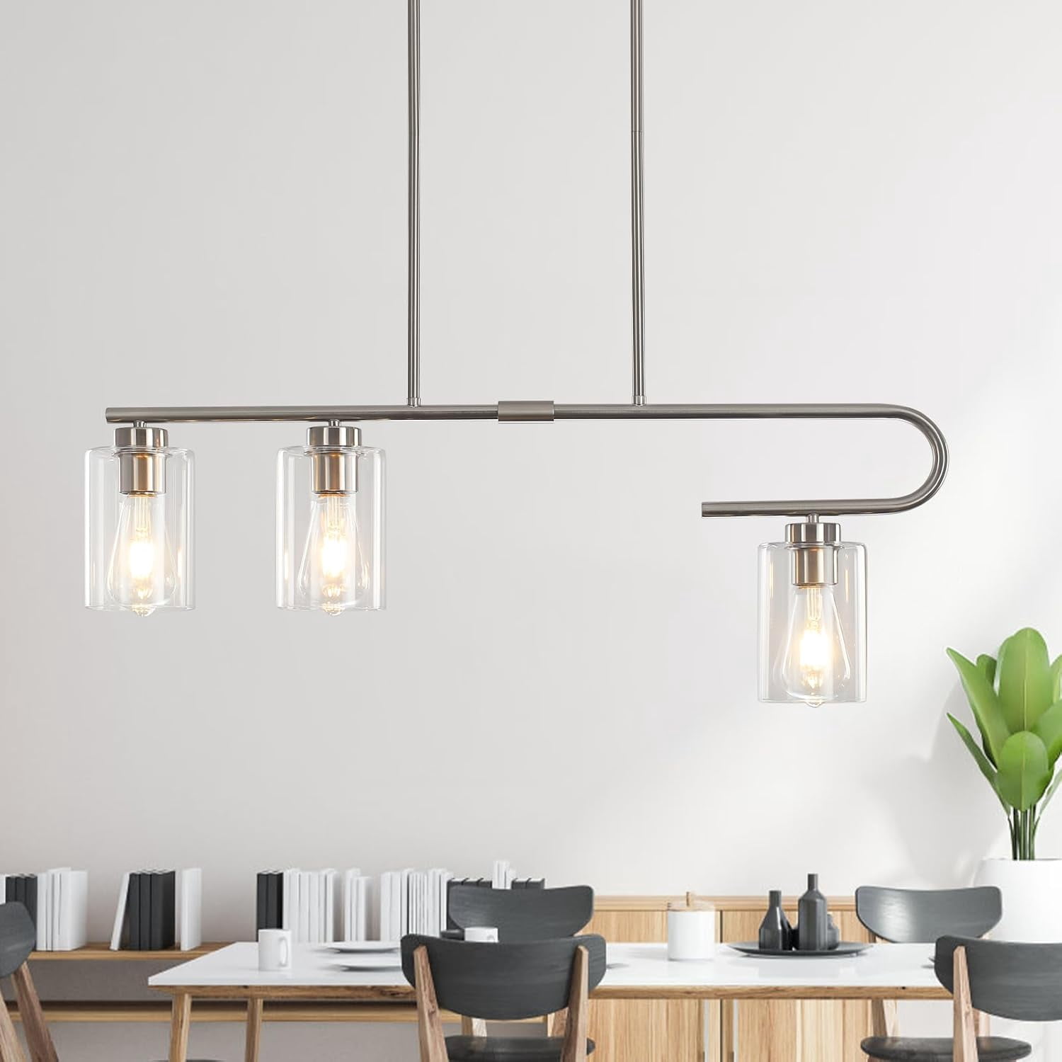 40" Modern Pendant Light For Dining Table, 5 Lights Island Lights