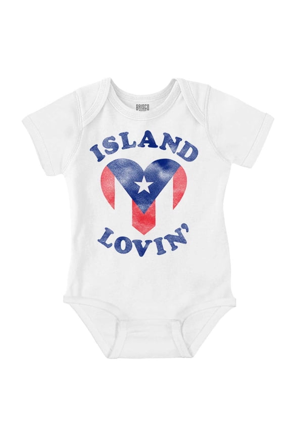 Island Lovin Puerto Rican Pride PR Bodysuit Jumper Girls Infant Baby Brisco Brands 6M