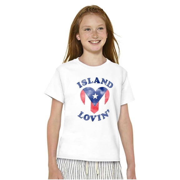 Island Lovin Puerto Rican Pride PR Girls Kids T Shirt Tees Teen Brisco Brands S