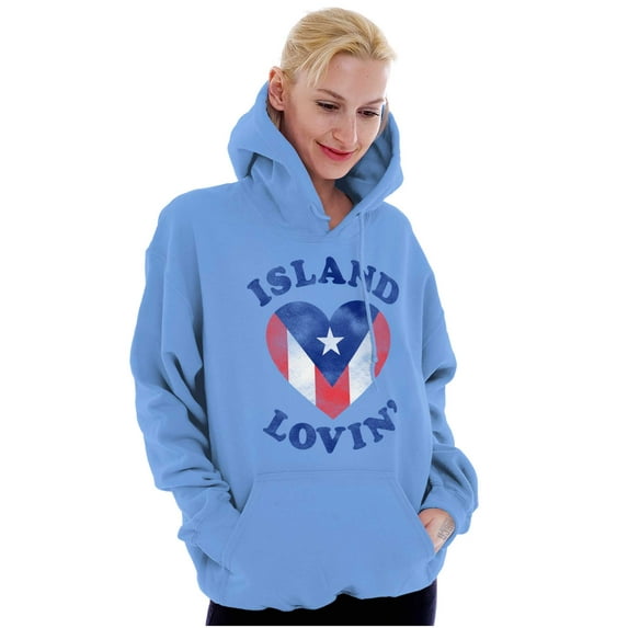 Island Lovin Puerto Rican Pride PR Hoodie Sweatshirt Women Brisco Brands S