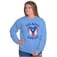 thumbnail image 1 of Island Lovin Puerto Rican Pride PR Women Crewneck Sweatshirt Brisco Brands S, 1 of 5