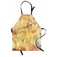 thumbnail image 1 of Island Map Apron Antique Treasure Map Grunge Rusty Style Parchment Print History Theme Boho Design, Unisex Kitchen Bib Apron with Adjustable Neck for Cooking Baking Gardening, Beige, by Ambesonne, 1 of 3