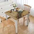 thumbnail image 1 of Island Map Elastic Square Tablecloth, Authentic Grunge World Map Wind Rose Home Decorative Tablecloths,  Great for Home Kitchen/Parties/Holiday Dinner, Cream, 1 of 7