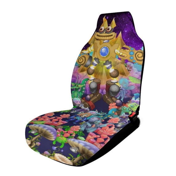 Island My Singing Monsters Car Seat Covers Accessories Vehicle Front Seat Protector Mat Cover Universal Fit For SUV Sedan Van Trucks