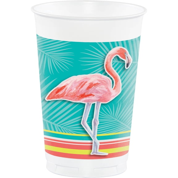 Hawaiian Luau 'Island Oasis' 16oz Plastic Cups (8ct)