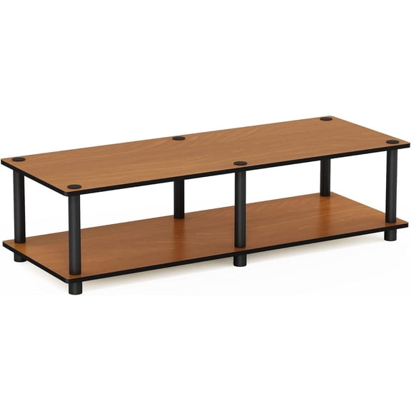 Island Oasis 60 Inch No Tools TV Stand Sturdy and Functional Entertainment Console Unit for TVs