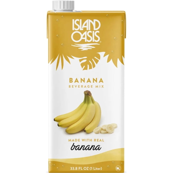 Island Oasis Banana Beverage Mix, 33.8 fl oz (1 Liter)