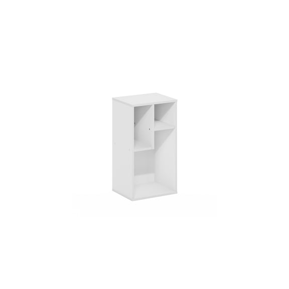 Island Oasis Irregular Cubes Bookcase White Modern Storage Organizer Versatile Vertical or Horizontal Use