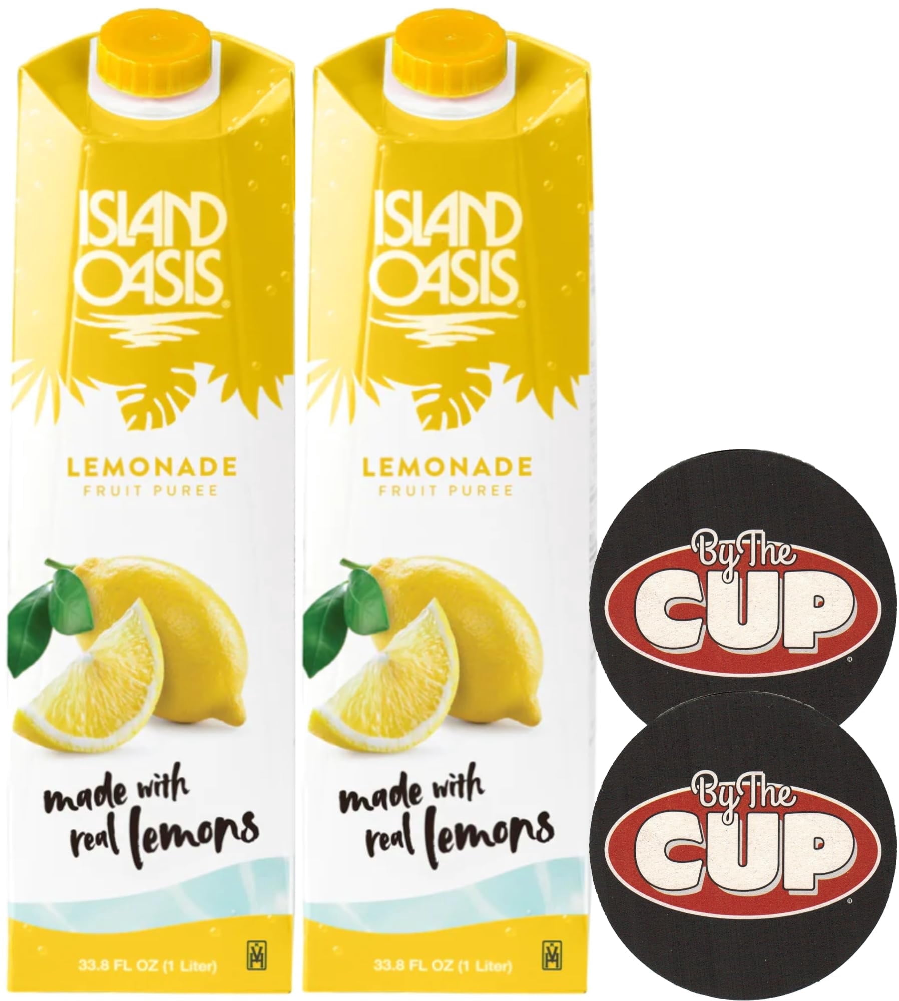 Island Oasis Lemonade Fruit Puree Beverage Mix, 1 Liter (Pack of 2