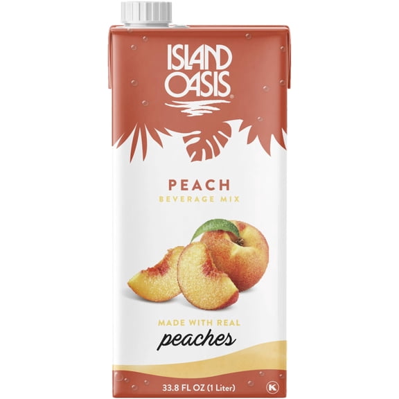 Island Oasis Peach Beverage Mix, 33.8 fl oz (1 Liter)