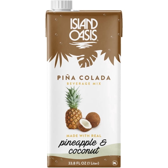 Island Oasis Pina Colada Beverage Mix, 33.8 fl oz (1 Liter)