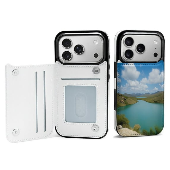 Island Oasis Serenity Leather Wallet Case for iPhone 11 Wallet Case Card Holder Flip