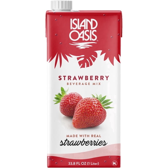 Island Oasis Strawberry Beverage Mix, 33.8 fl oz (1 Liter)