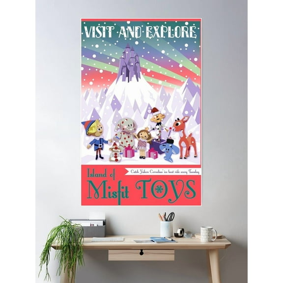 Island Of Misfit Toys Poster Wall Art, Modern Wall Decor For Living Room Bedroom, 8x12 UNFRAMED