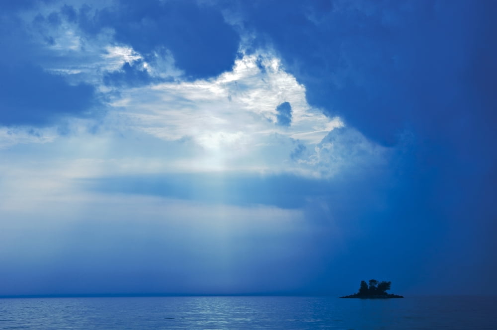 Island On Georgian Bay Wahnekewaning Beach Ontario Canvas Art - Mike Grandmaison Design Pics (36 x 24)