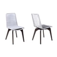thumbnail image 1 of Island Outdoor Dark Eucalyptus Wood and Silver Rope Dining Chairs - Set of 2, 1 of 7