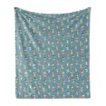 thumbnail image 1 of Island Party Soft Flannel Fleece Throw Blanket, Traditional Tropic Dancer Woman Performing Aloha Hawaii Composition, Cozy Plush for Indoor and Outdoor Use, 50" x 70", Multicolor, by Ambesonne, 1 of 5