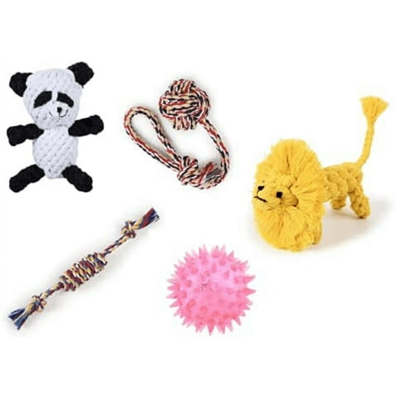 Island Paws, 5 Pack Dog Teething Chew Toys for Puppy, Small and Medium Dogs