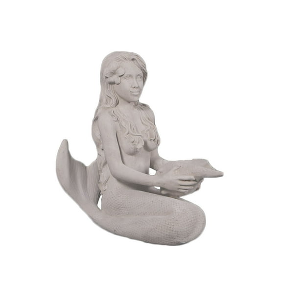 Island Princess Mermaid Large Sculpture Roman Stone Garden Patio Statue