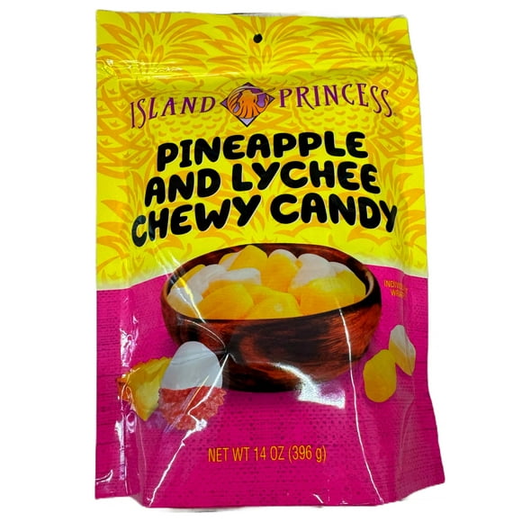 Island Princess Pineapple and Lychee Chewy Candy 14 Ounce