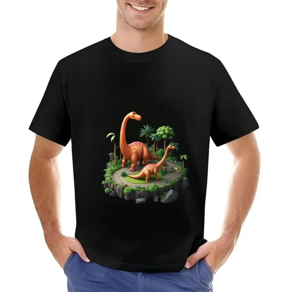 Island Print Vibrant Tropical Tee Bright Scenic Coastal Design Unisex T-Shirt up to size 5XL