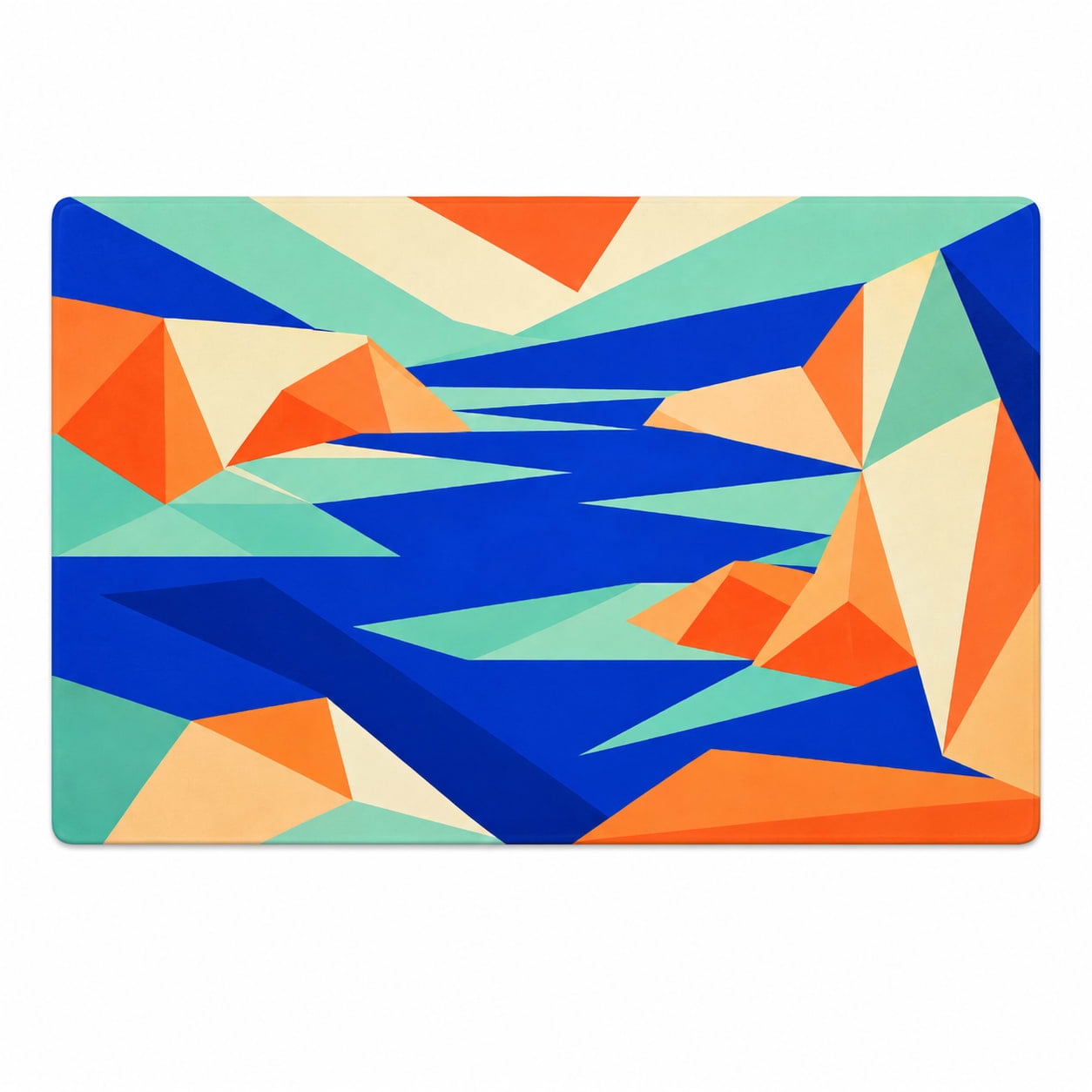 Island Prism Shapes Rectangle Rug for Bedroom Contemporary Style ...
