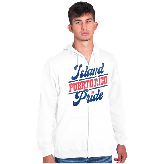 Island Puerto Rican Pride Se Levanta Zip Up Hoodie Men's Women's Brisco Brands S