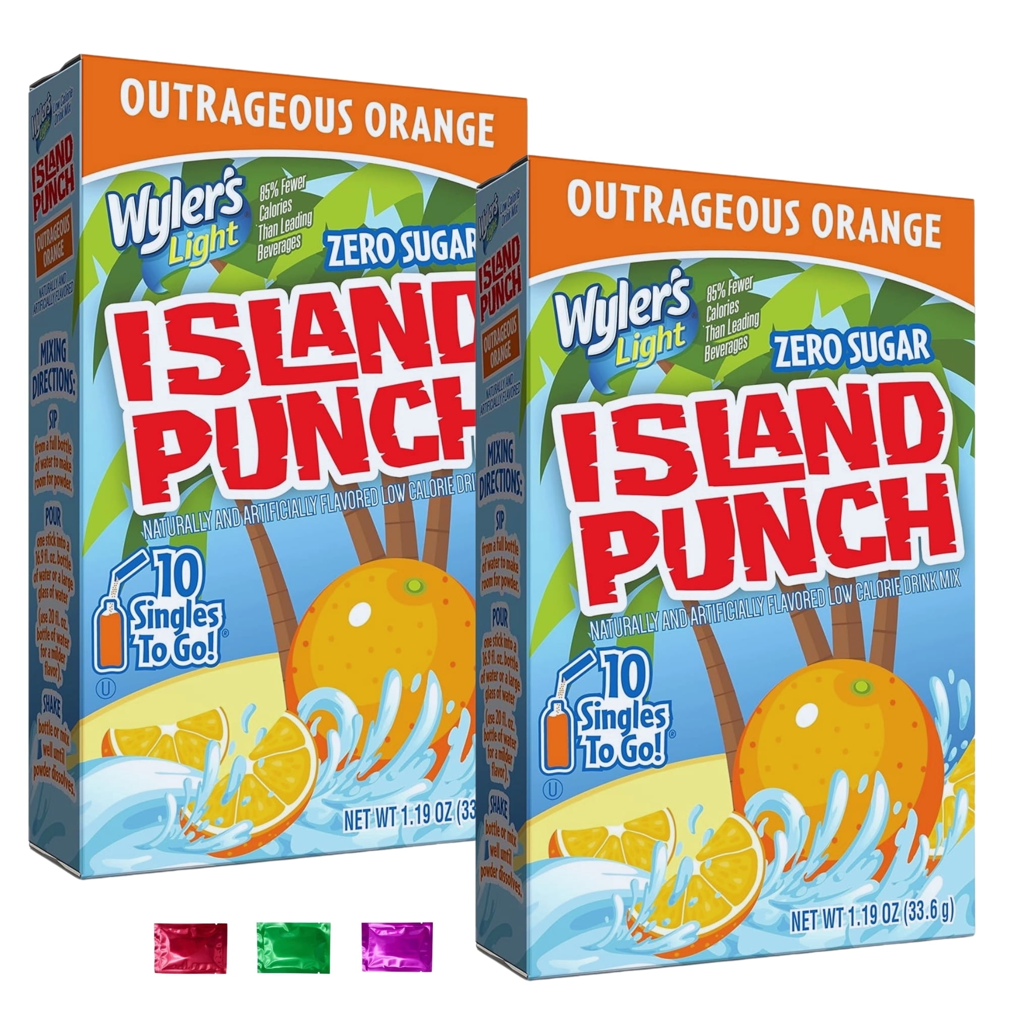 Wyler's Island Punch Outrageous Orange Drink Mix (20 Total