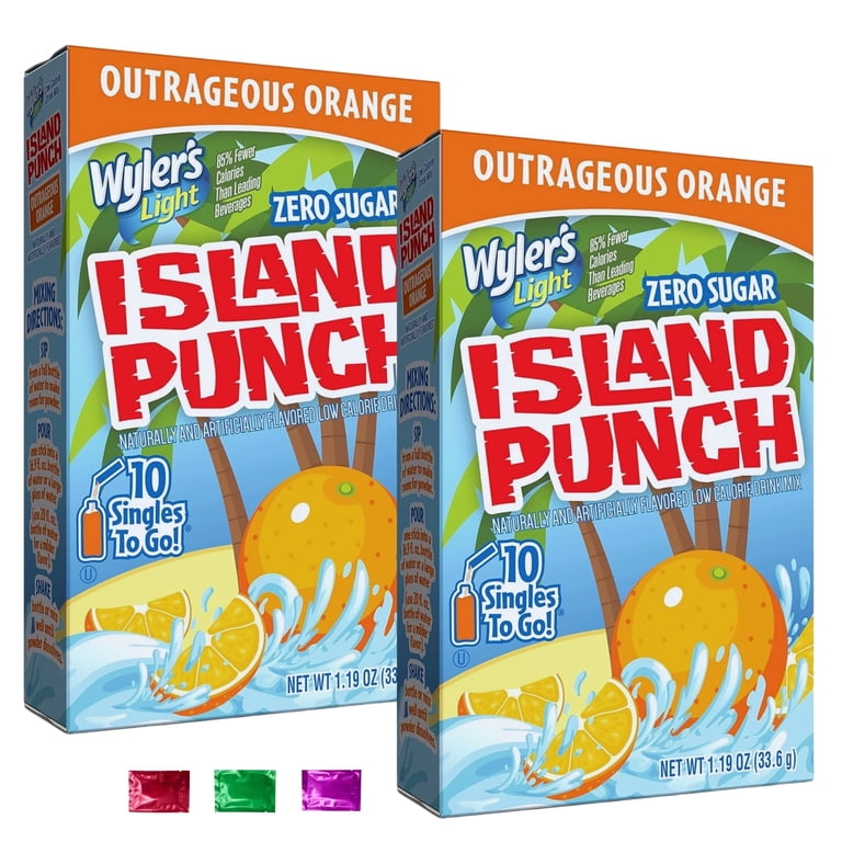 Wyler's Island Punch Outrageous Orange Drink Mix (20 Total