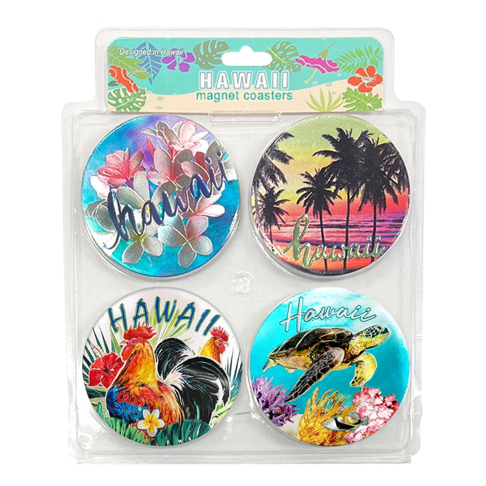 Island Reflections Magnet Coasters Assorted 4ct