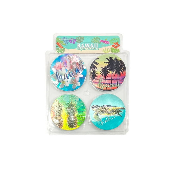 Island Reflections Magnet Coasters Assorted 4ct
