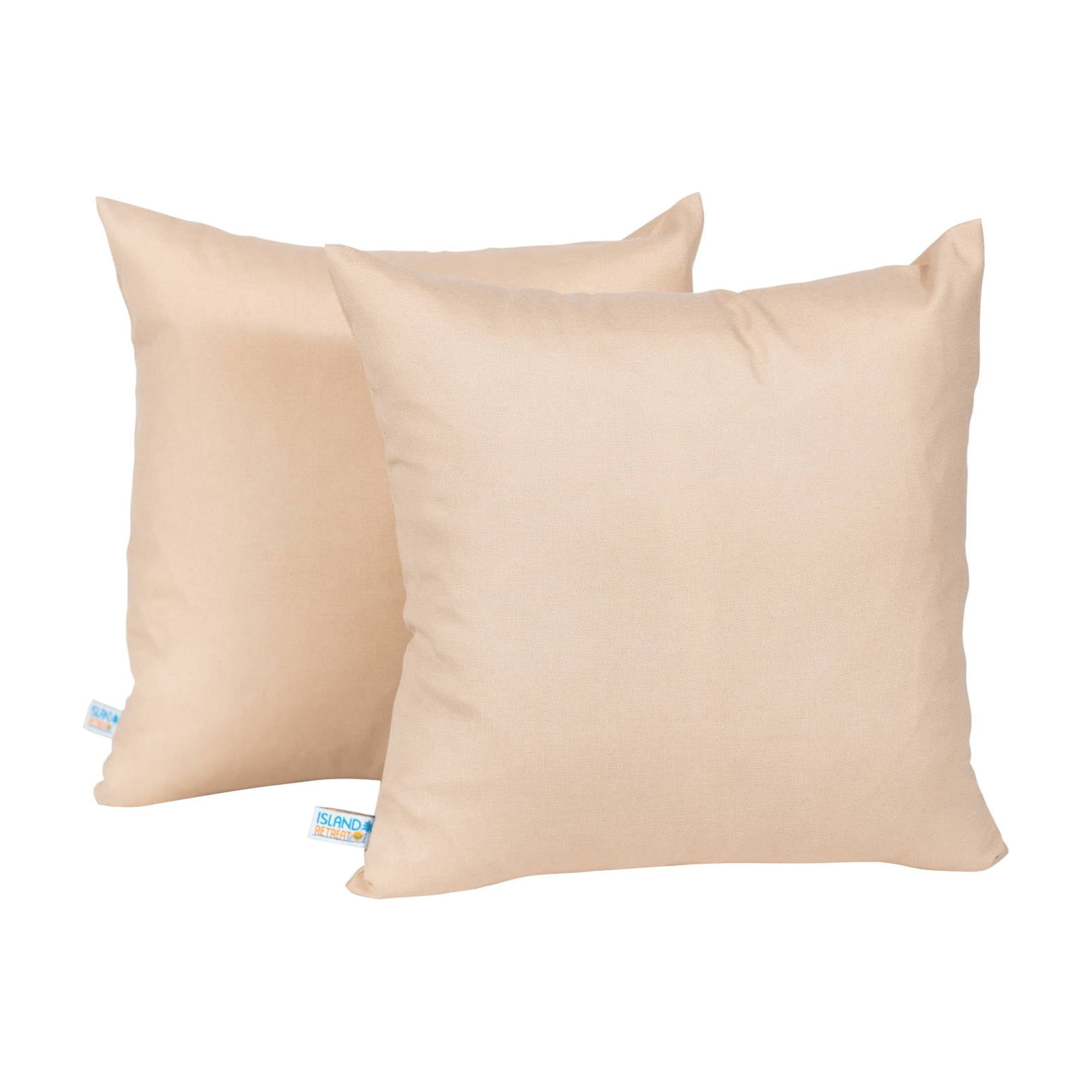 Island Retreat All-Weather Outdoor Throw Pillow - Champagne - Set of 2