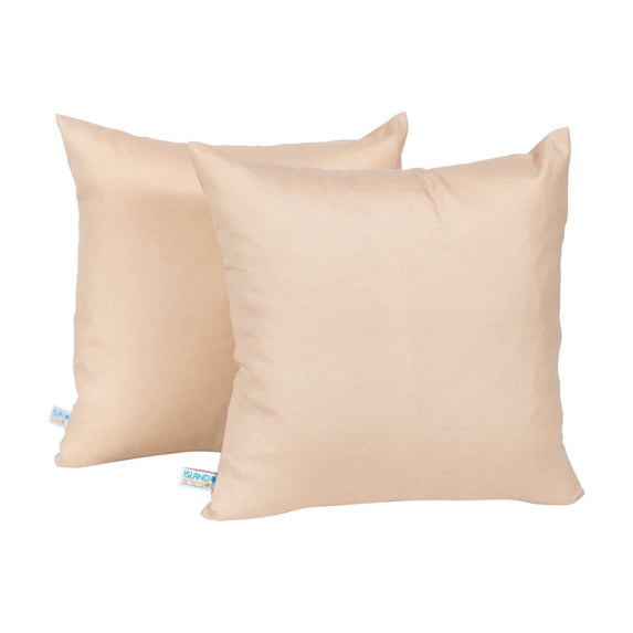 Island Retreat All-Weather Outdoor Throw Pillow - Champagne - Set of 2