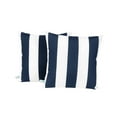 thumbnail image 1 of Island Retreat All-Weather Outdoor Throw Pillow - Navy and White Stripe - Set of 2, 1 of 4