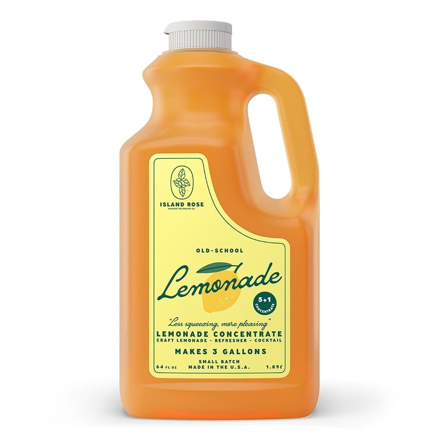 Island Rose Premium Lemonade Concentrate Drink Mix cs 4/64 oz