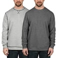 thumbnail image 1 of Island Sands Men’s Reversible Crew Neck Sweater Pullover, Charcoal/Light Grey L, 1 of 2