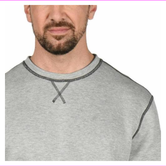 Island Sands Reversible Crew-neck Sweater S/CHAR W LIGHT GRAY