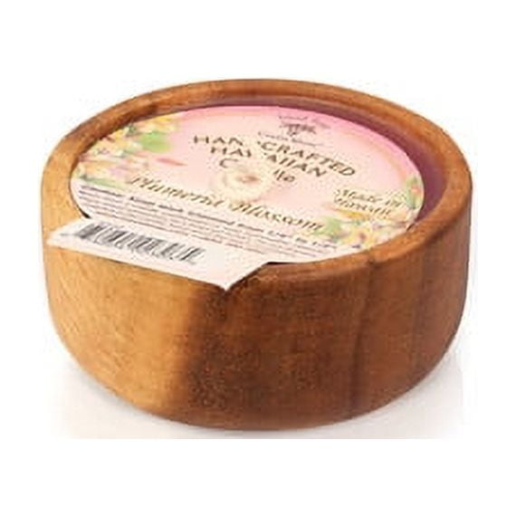 Island Soap Plumeria Blossom Monkeypod Wood Bowl Candle