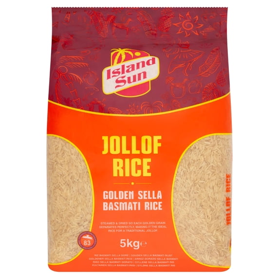 Island Sun Golden Basmati Sella Rice 5Kg, Imported from Britain