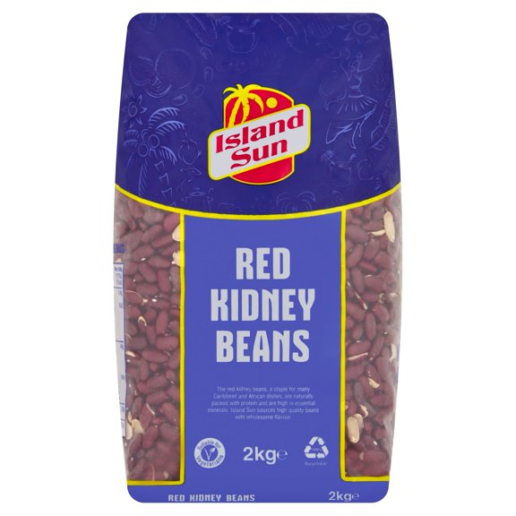 Island Sun Red Kidney Beans 2Kg, Imported from Britain