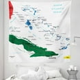 thumbnail image 1 of Island Tapestry, Bahamas Map Beach Cayman Islands Geography District Holiday Tourism, Fabric Wall Hanging Decor for Bedroom Living Room Dorm, 5 Sizes, Hunter Green Blue Red, by Ambesonne, 1 of 1