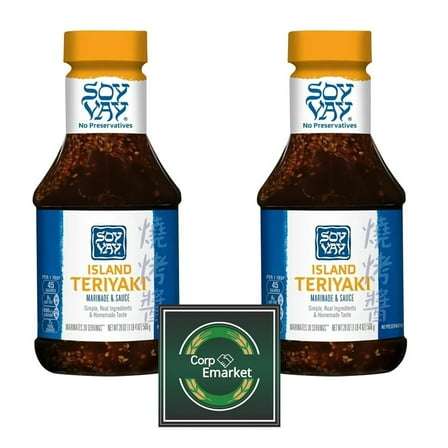Island Teriyaki Marinade and Sauce Teriyaki Sauce (20 fl oz x 2 Packs)