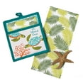 thumbnail image 1 of Island Time Sea Turtle Palm Fonds Kitchen Towel and Oven Mitt Two Piece Gift Set, 1 of 1